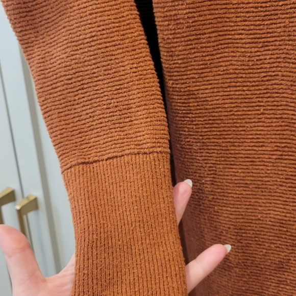 Free People Slouchy Ottoman Sweater Tunic in Rust Sienna sz M - Picture 6 of 8